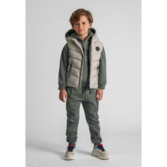 Boys' padded gilet in light grey