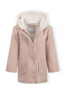 Girls pink Girls warm coat with faux fur lining and hood