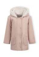 Girls pink Girls warm coat with faux fur lining and hood