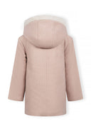 Girls pink Girls warm coat with faux fur lining and hood