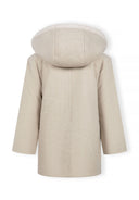 Girls grey Girls warm coat with faux fur lining and hood