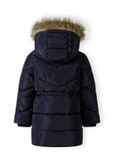 Pikowana kurtka zimowa z futerkiem i polarową podszewką