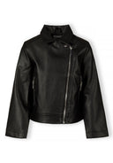 Kurtka biker ze sztucznej skóry