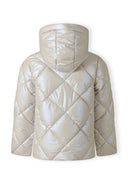 Pikowana w diamenty kurtka z kapturem