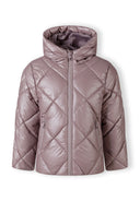 Pikowana w diamenty kurtka z kapturem