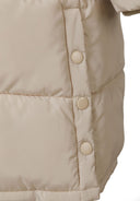 Długa kurtka zimowa z kapturem i napami po bokach