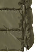 Długa kurtka zimowa z zapięciami po bokach