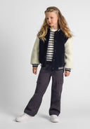 Kurtka baseball z futerka z zapięciem na napy