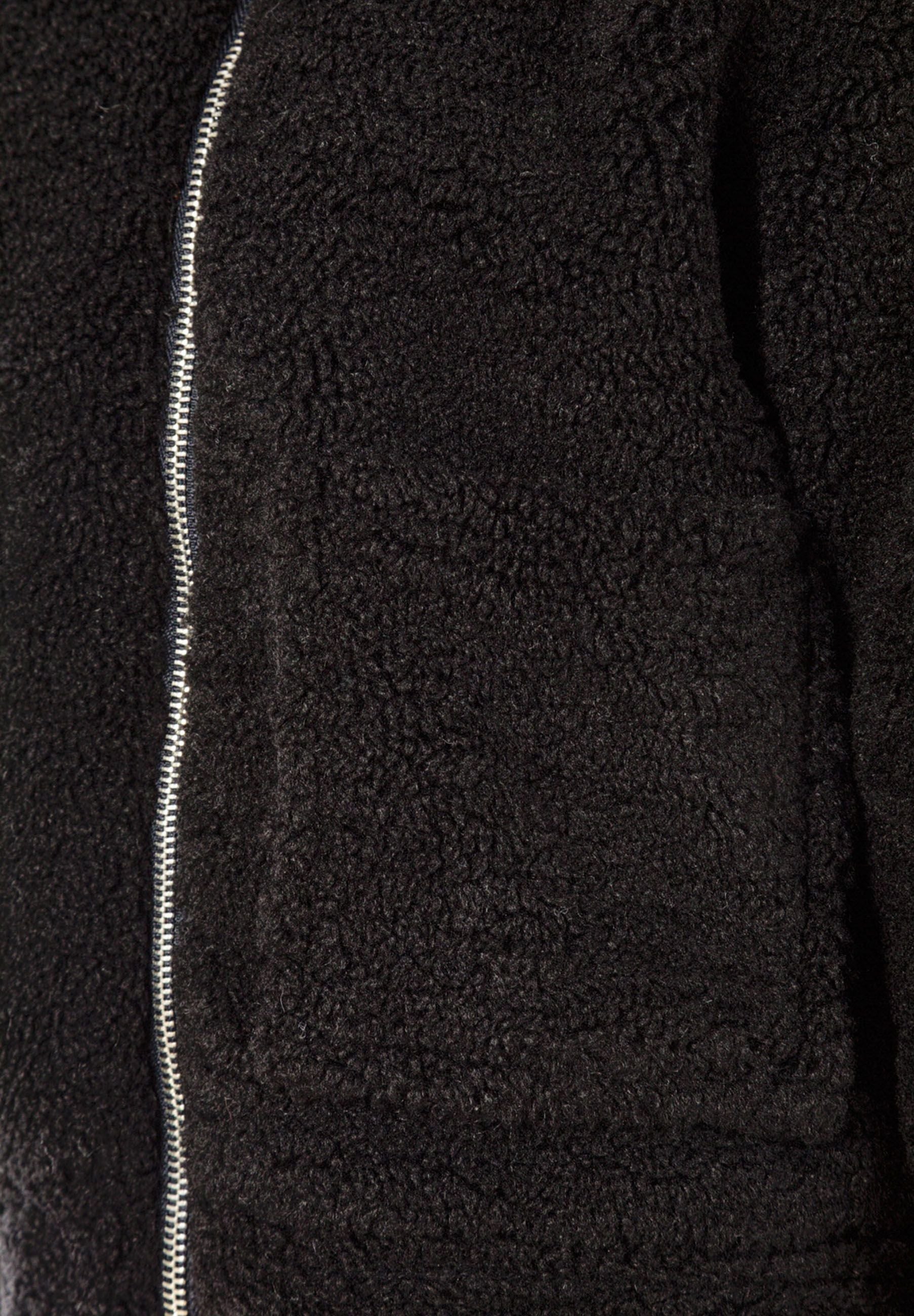 Teddy Borg Hooded Jacket, Black - 4