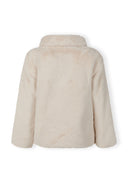 Kurtka ze sztucznego futra z kołnierzem i suwakiem