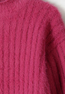 Puszysty sweter z okrągłym dekoltem