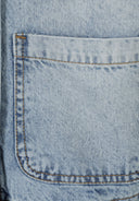 Oversize kurtka jeansowa z kieszeniami i mankietami