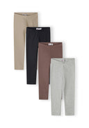 4 pack prążkowanych legginsów z elastyczną talią