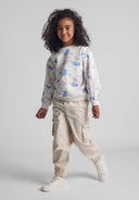 Luźne spodnie cargo z bawełny z kieszeniami