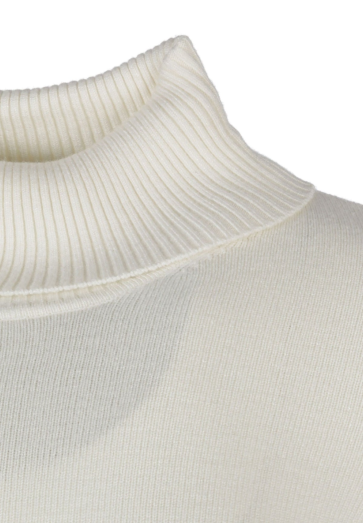 Cream roll neck jumper, roll neck detail.