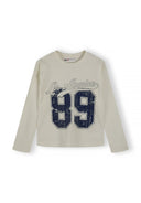 Girls grey Girls 3 pack long sleeve t-shirts front graphic prints