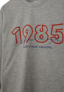 Girls grey Girls 3 pack long sleeve t-shirts front graphic prints