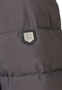 Długa kurtka ocieplana z kieszeniami i polarową podszewką