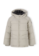 Kurtka pikowana z kapturem i kieszeniami na suwaki