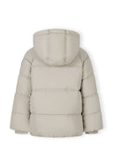 Kurtka pikowana z kapturem i kieszeniami na suwaki