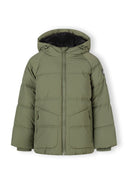 Kurtka pikowana z kapturem i kieszeniami na suwaki