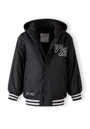 Kurtka baseball z haftem i odpinanym kapturem