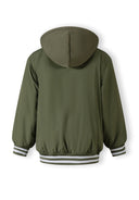 Kurtka baseball z haftem i odpinanym kapturem