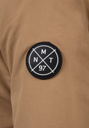 Kurtka parka z futerkiem i kieszeniami na suwak beżowa