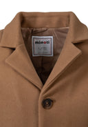 Płaszcz jednorzędowy z podszewką i kieszeniami