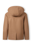 Ocieplany płaszcz z kołeczkami i kapturem