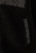 Boys black borg jacket with padding and chest zip pocket