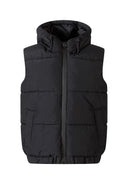 Bezrękawnik z tkaniny ripstop z kapturem i kieszeniami