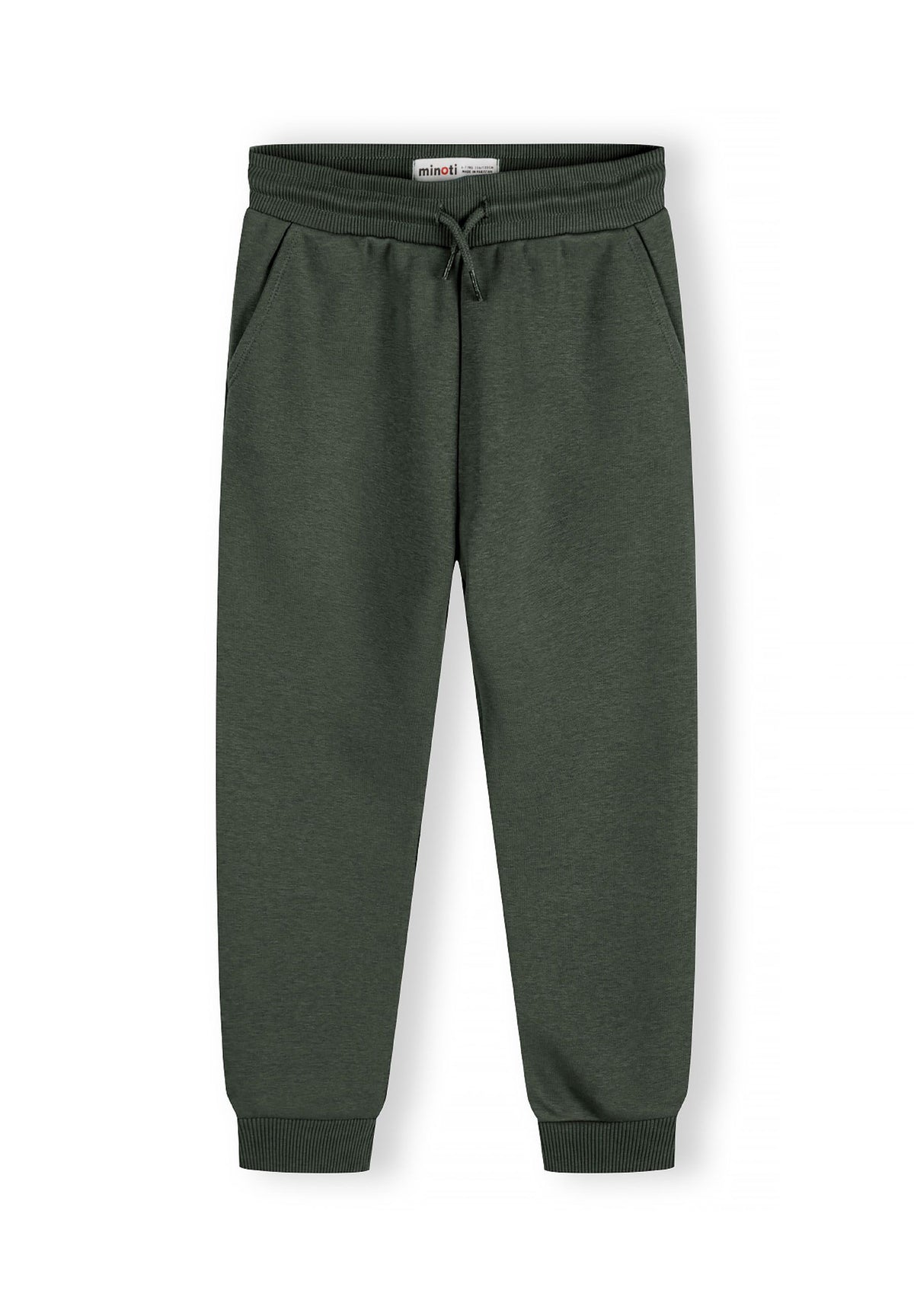 Black, dark green and grey marl joggers, green front.