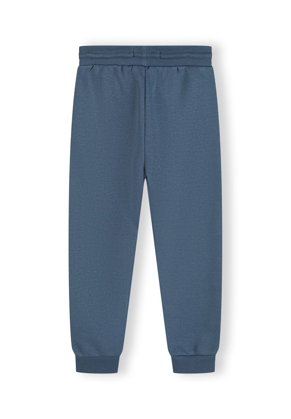 Navy, blue and grey marl joggers, blue back.