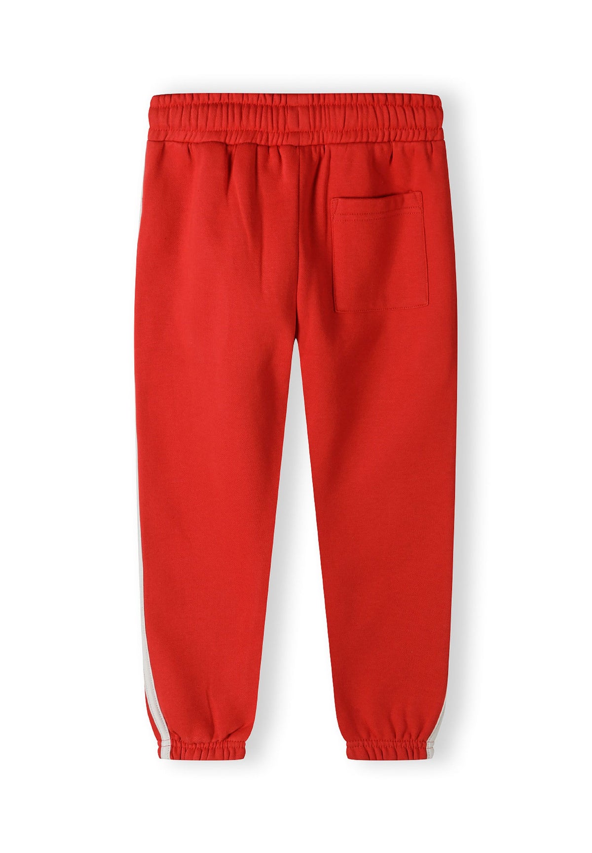 Red and cream sweatshirt and joggers set, joggers back.