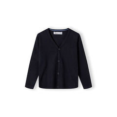 Boys' v-neck cardigan in navy