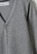 Cienki sweter rozpinany z guzikami i dekoltem w serek