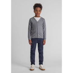 Boys' v-neck cardigan in grey
