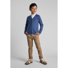 Boys' v-neck cardigan in blue