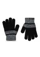 Komplet zimowy: czapka i rękawiczki z naszywką