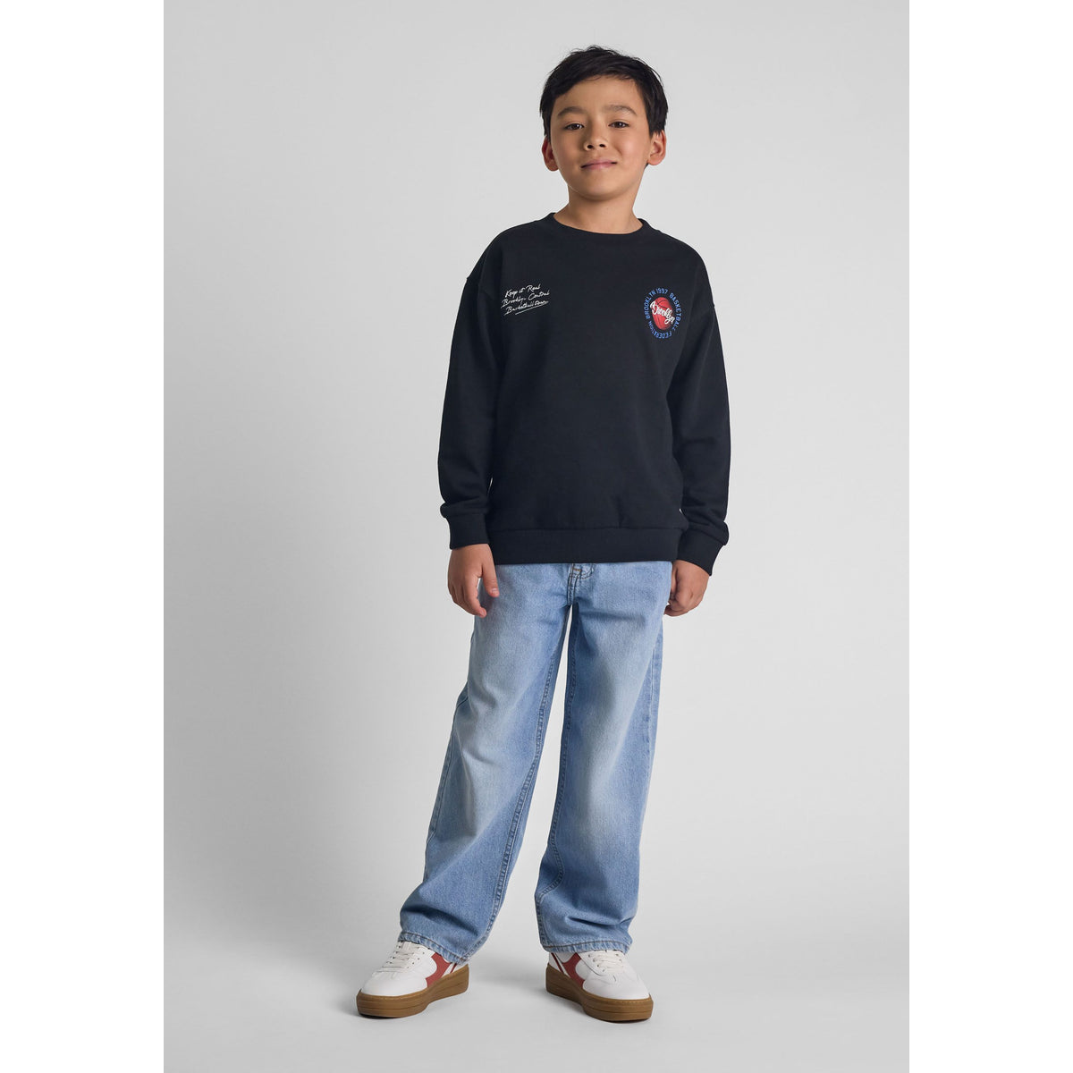 Boys' wide-leg jeans in light blue — complete product view for square Shop card