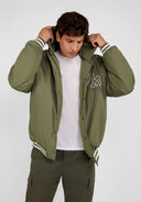 Kurtka baseball z haftem i odpinanym kapturem