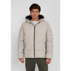 Men's puffer jacket in light grey