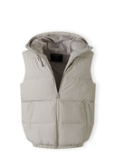 Bezrękawnik z tkaniny ripstop z kapturem i kieszeniami