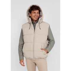 Men's padded gilet in light grey