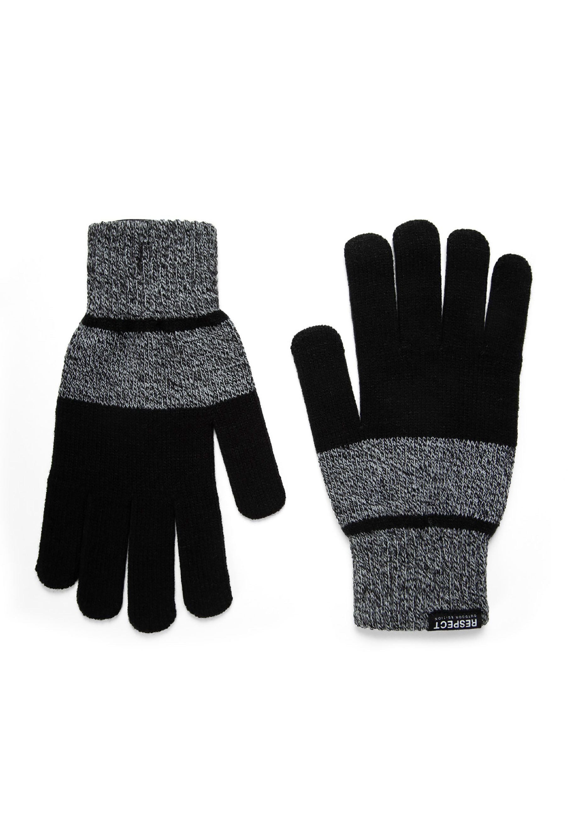Beanie and Gloves Set, Grey, Respect Badge - 5