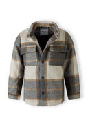 Ocieplana kurtka koszulowa w kratę