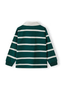 Koszulka polo w paski z naszywką i kołnierzykiem