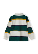 Koszulka polo w paski z haftem i kołnierzykiem