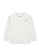 Boys 4 pack long sleeve t shirt with chest embroidery 2-14y grey. Soft white fabric with a small gold chest embroidery detail. Comfortable fit.